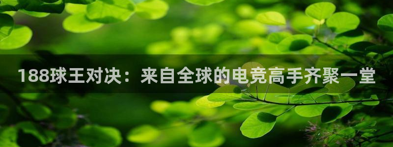 833直播体育免费观看入口：188球王对决：来自全球的电竞高手齐聚一堂